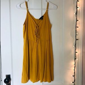 Mustard yellow skater dress